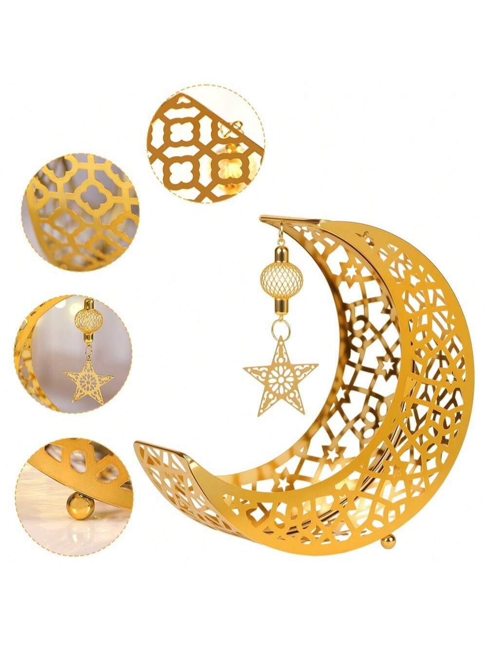 1pc Elegant Moon & Star Shaped Dates Serving Tray (Code:27)