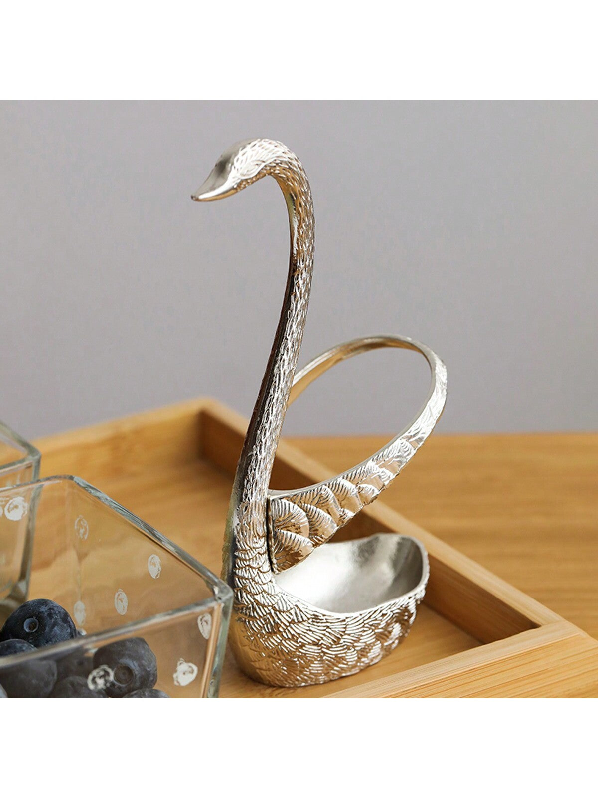 European Style Luxurious Swan-Shaped Spoon Holder (Gold Colour) (Code 7)