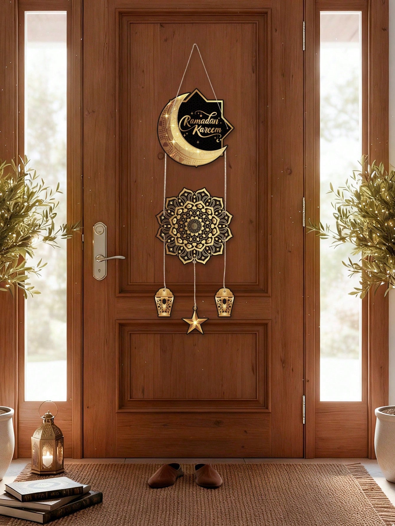 1pc Black & Gold Ramadan Kareem Hanging Décor (Code:21)