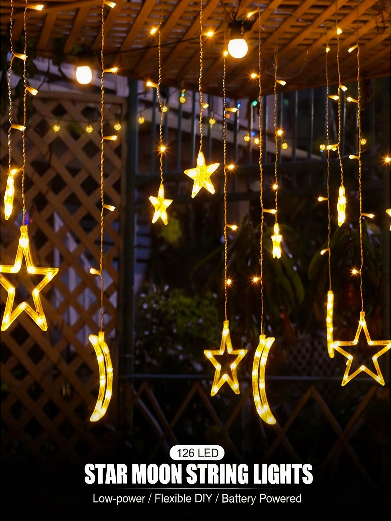 3.5m 126 LEDs Star and Moon String Lights (Code:36)