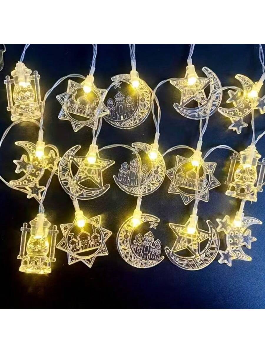 1.5m 10-lED Eid Mubarak Castle Lights String (Code:24)