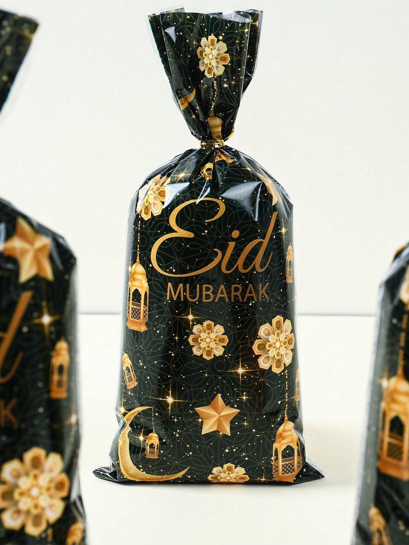 50Pcs Black Gold Eid Candy Bag (Code:30)