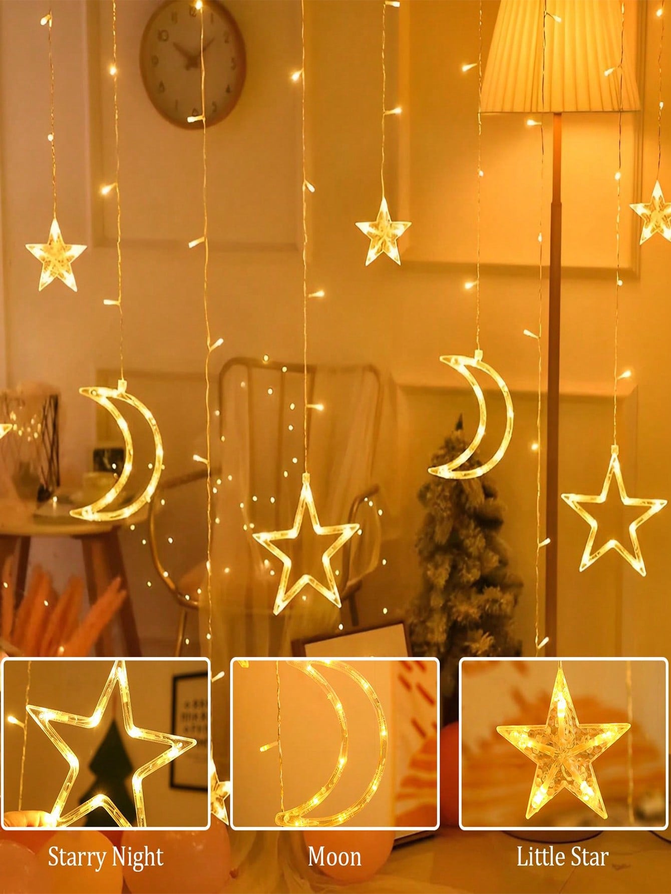 3.5m 126 LEDs Star and Moon String Lights (Code:36)