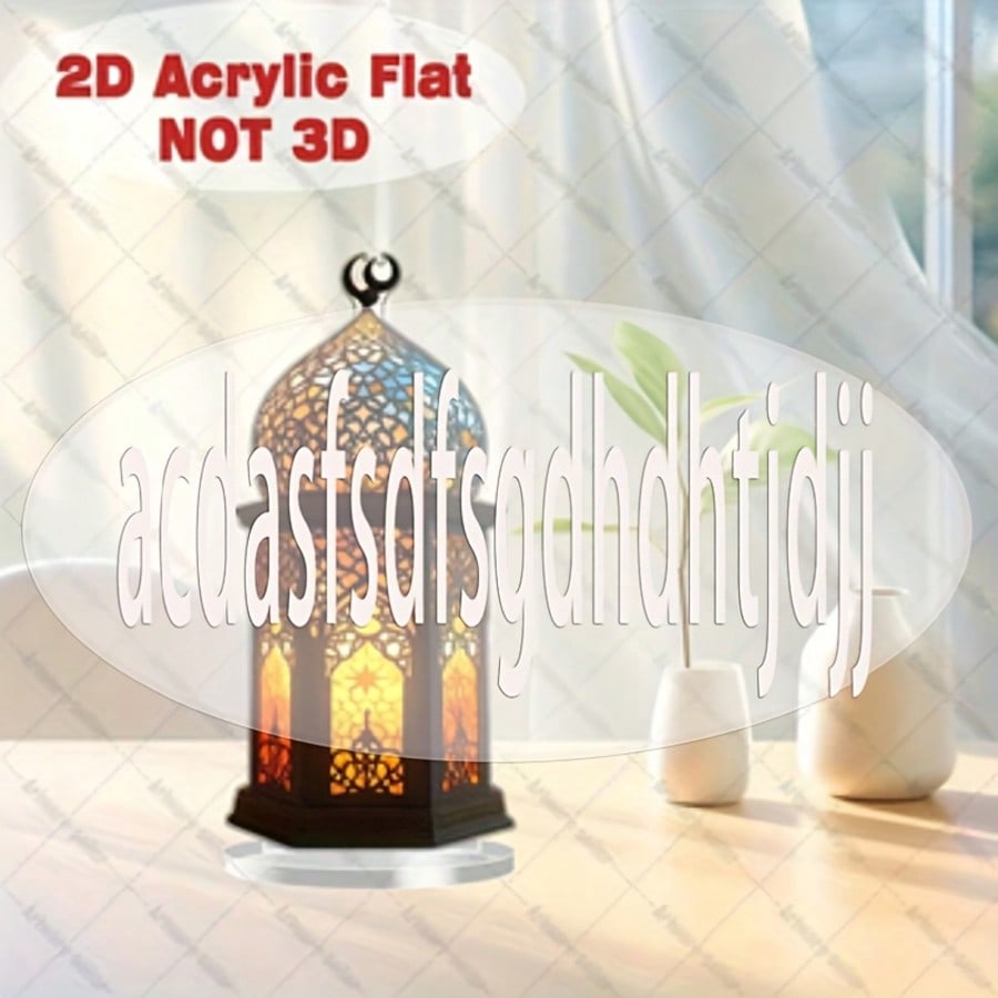 2D Flat Elegant 2D Acrylic Ramadan Lantern (Code:26)