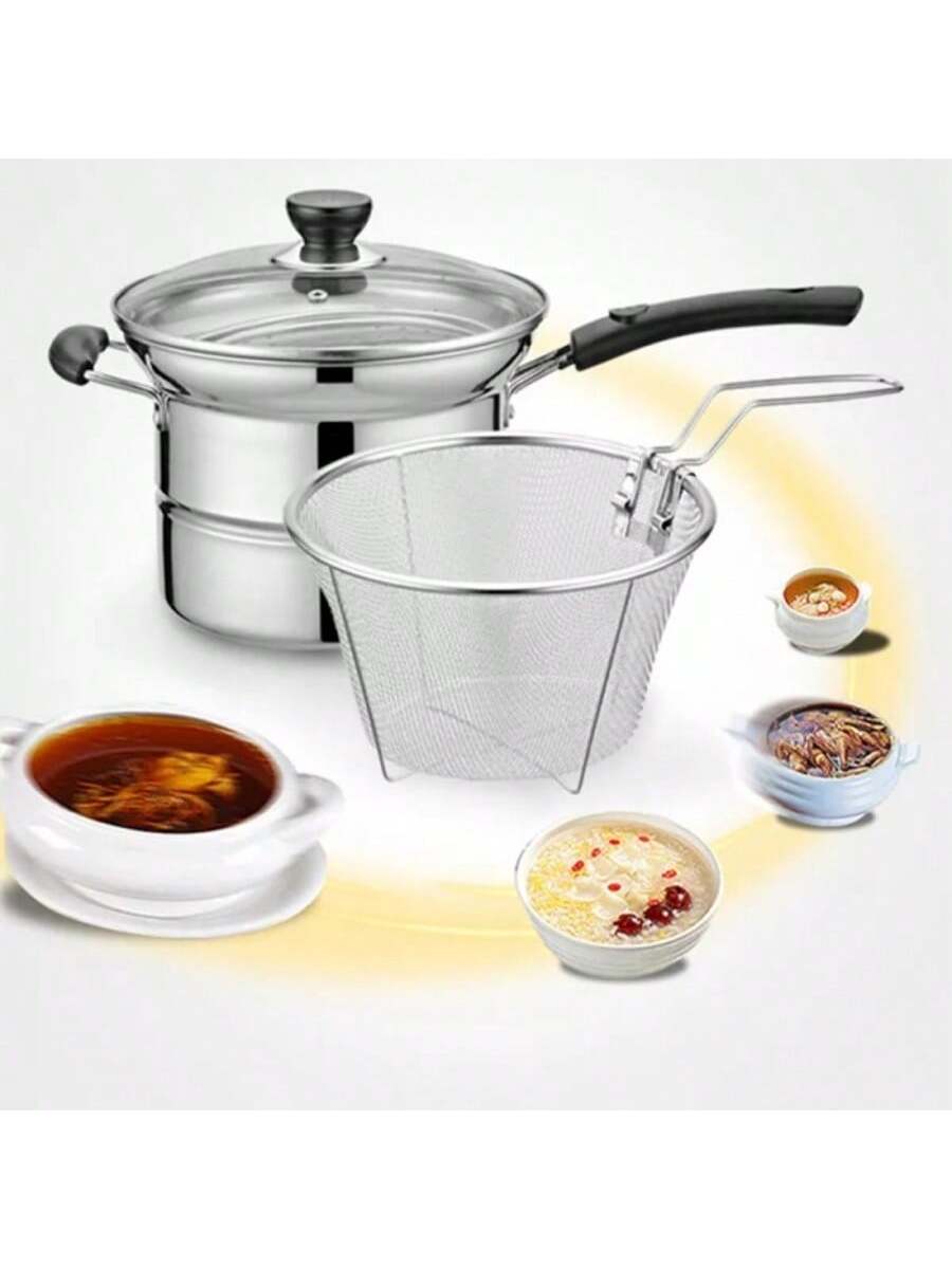 4pcs Non Stick Chip Pan Deep Fat Fryer (Code 3)
