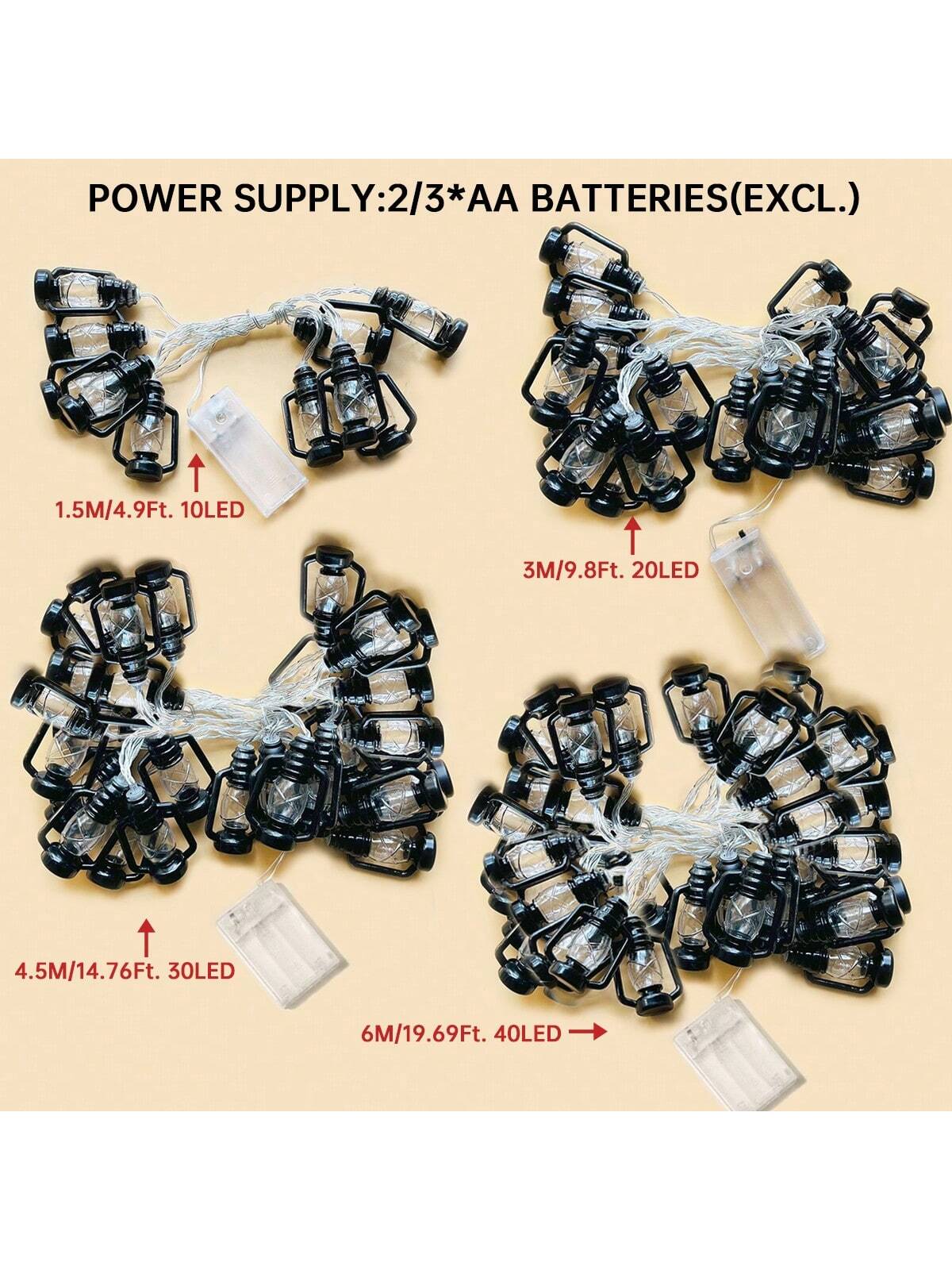 1.5m 10 LED Lights Battery Powered Lantern String Lights (Code:22)