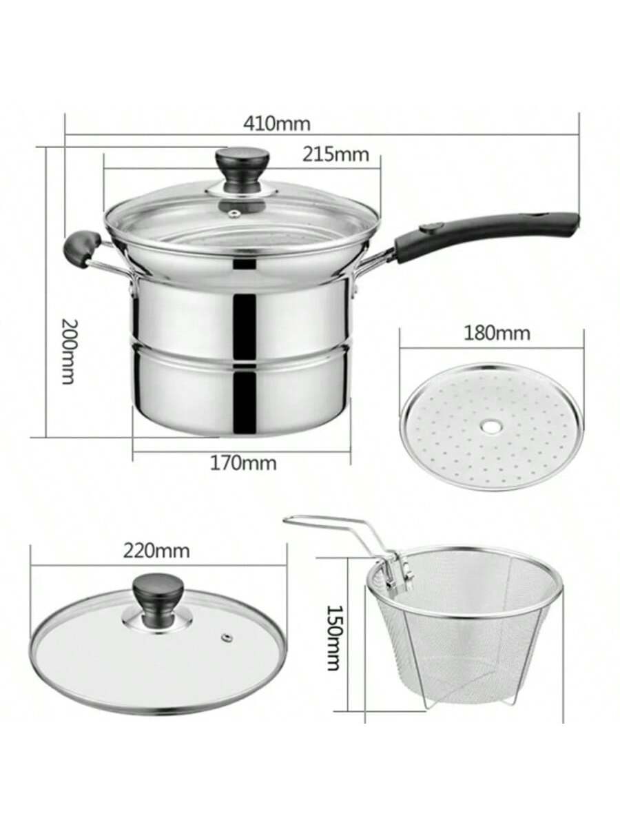 4pcs Non Stick Chip Pan Deep Fat Fryer (Code 3)