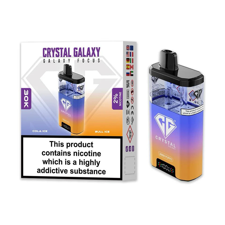 CRYSTAL GALAXY FOCUS 30000 PUFFS KIT.