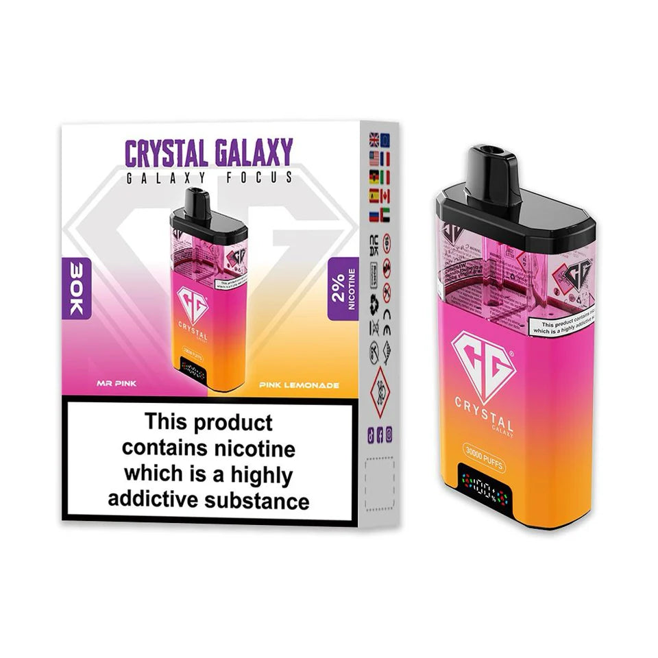 CRYSTAL GALAXY FOCUS 30000 PUFFS KIT.