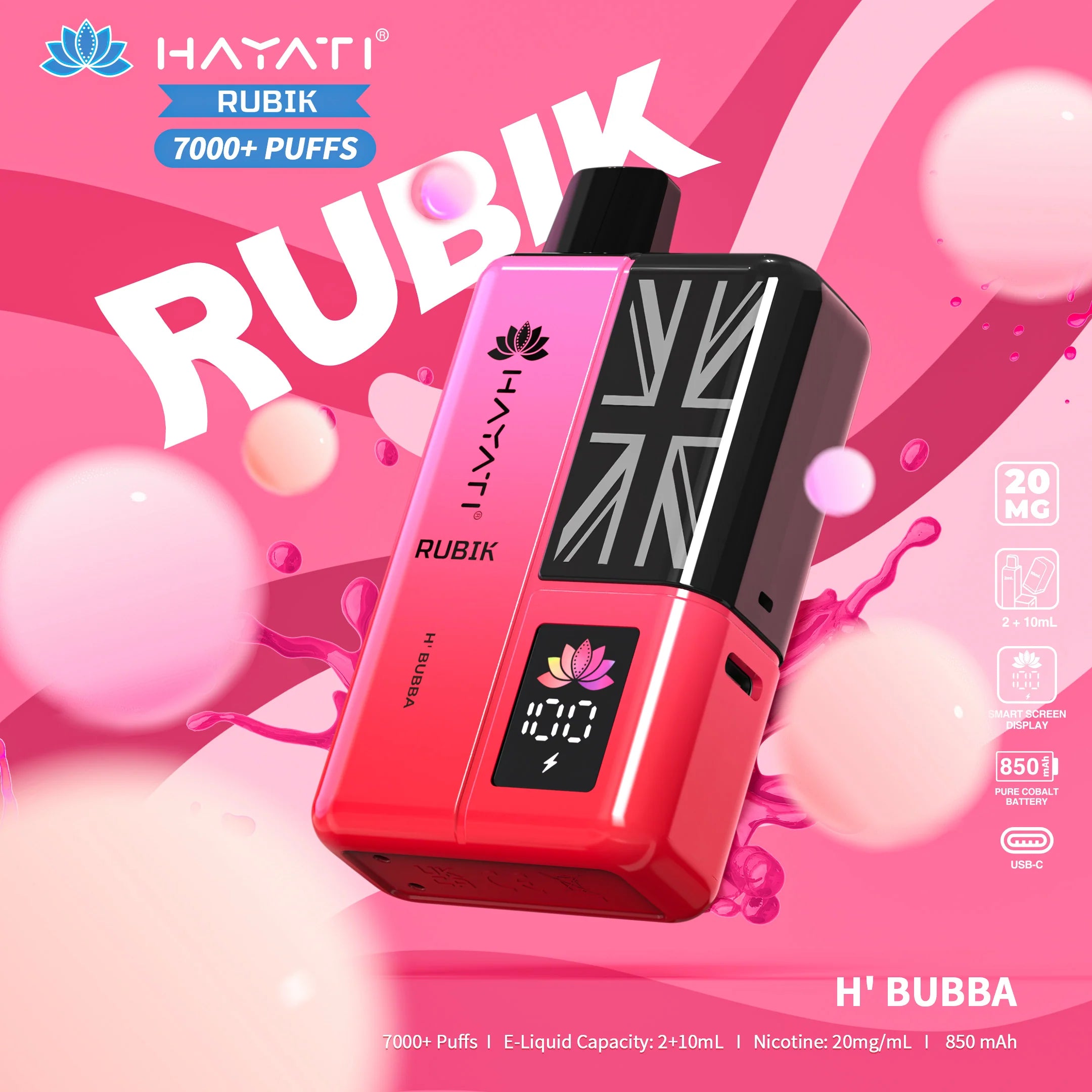 Buy 2 HAYATI RUBIK 7000 Puffs Prefilled Pod Kit