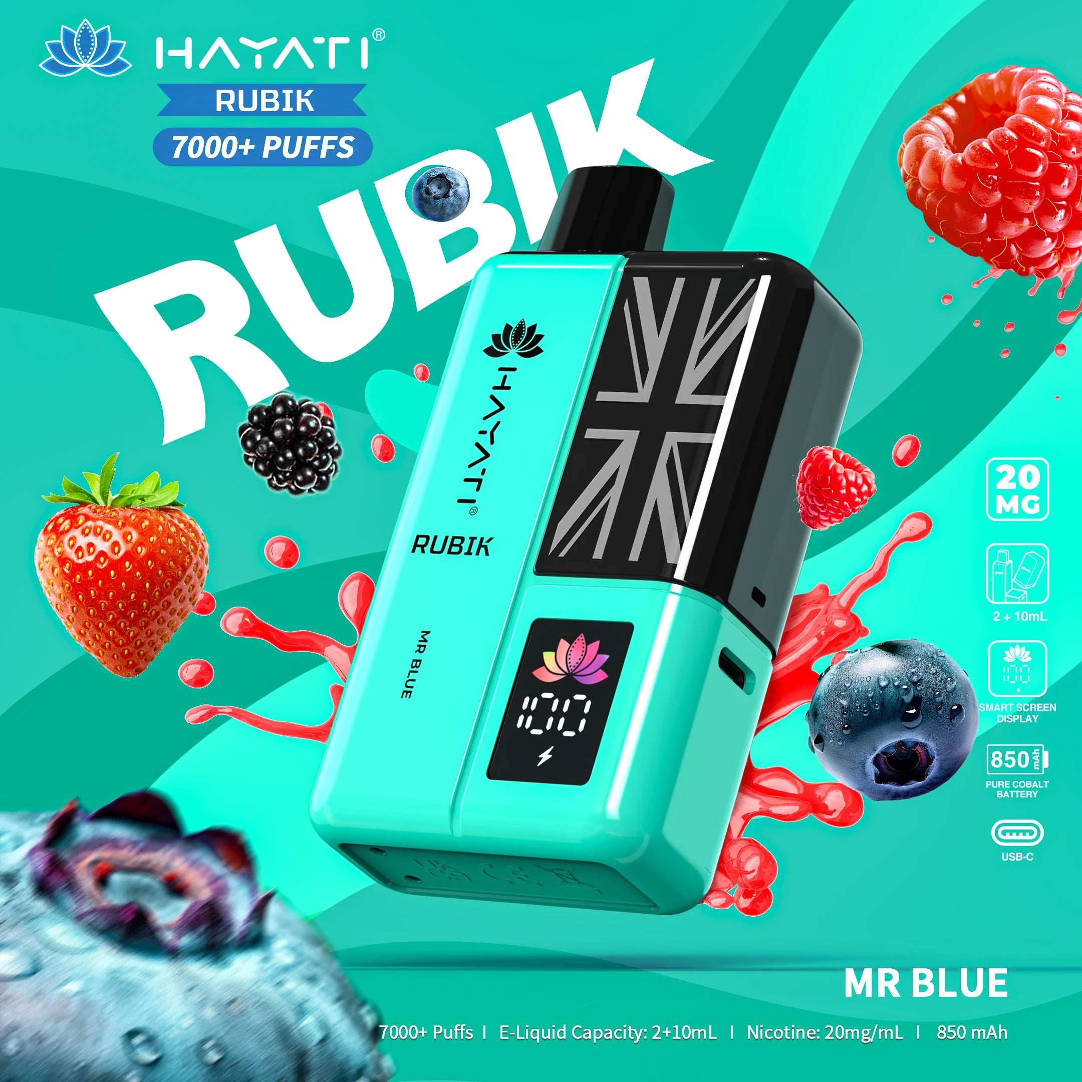 Buy 2 HAYATI RUBIK 7000 Puffs Prefilled Pod Kit