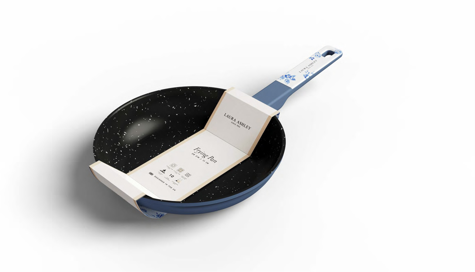 LAURA ASHLEY 10 INCH / 24CM FRYING PAN CHINA ROSE