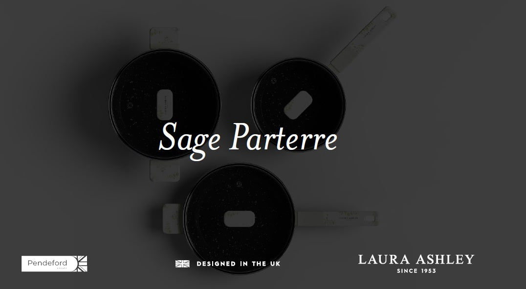 LAURA ASHLEY 10 INCH / 24CM FRYING PAN SAGE PARTERRE