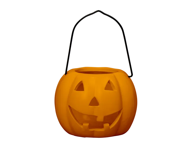 Halloween Pumpkin Tealight Holder with Handle 10cm (5056283854941)