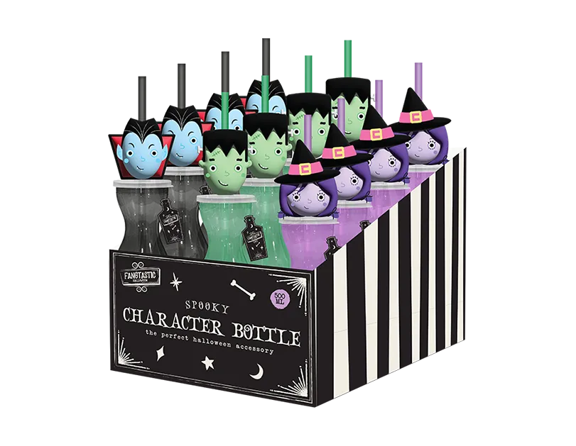Halloween Character Drinking Bottle 500ml CDU (5056283868597)