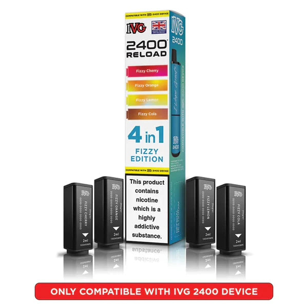 IVG 2400 Reload 4-in-1 Multi Flavour Edition Prefilled Pods - pack of 4