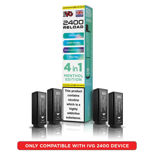 IVG 2400 Reload 4-in-1 Multi Flavour Edition Prefilled Pods - pack of 4