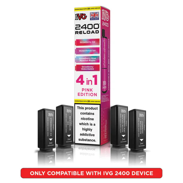 IVG 2400 Reload 4-in-1 Multi Flavour Edition Prefilled Pods - pack of 4