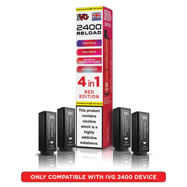 IVG 2400 Reload 4-in-1 Multi Flavour Edition Prefilled Pods - pack of 4