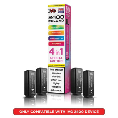 IVG 2400 Reload 4-in-1 Multi Flavour Edition Prefilled Pods - pack of 4