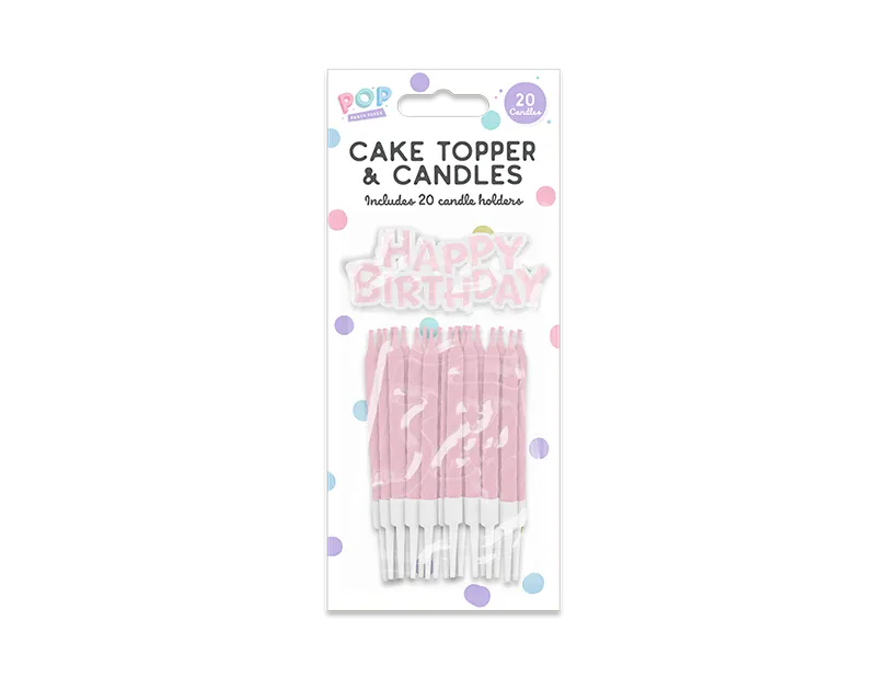 Pastel Cake Topper & Candles (5063435114167)