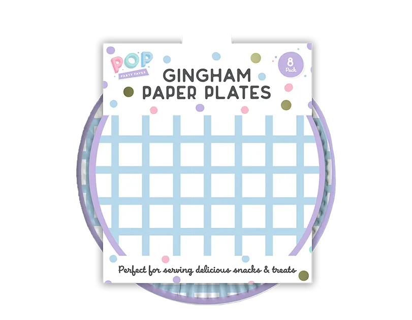 Patterned Paper Plates 8 pack (5063435116888)