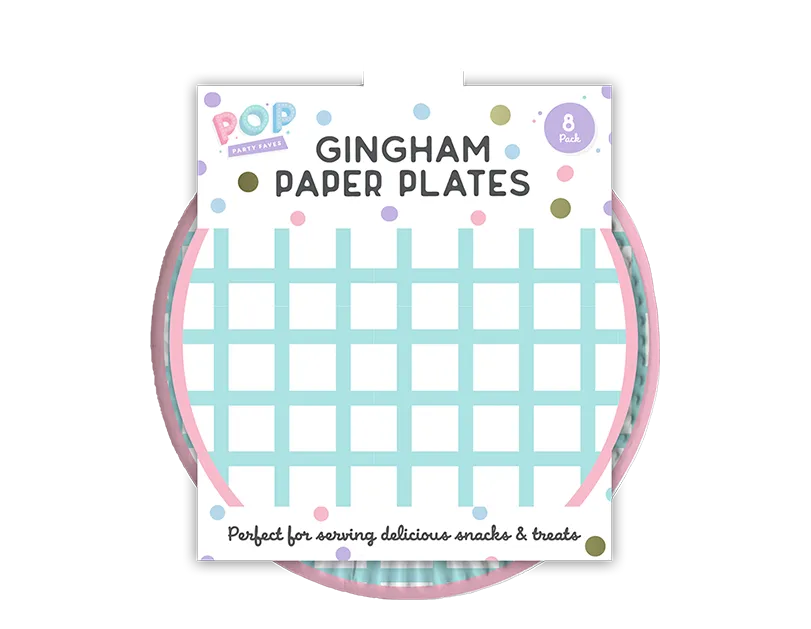 Patterned Paper Plates 8 pack (5063435116888)