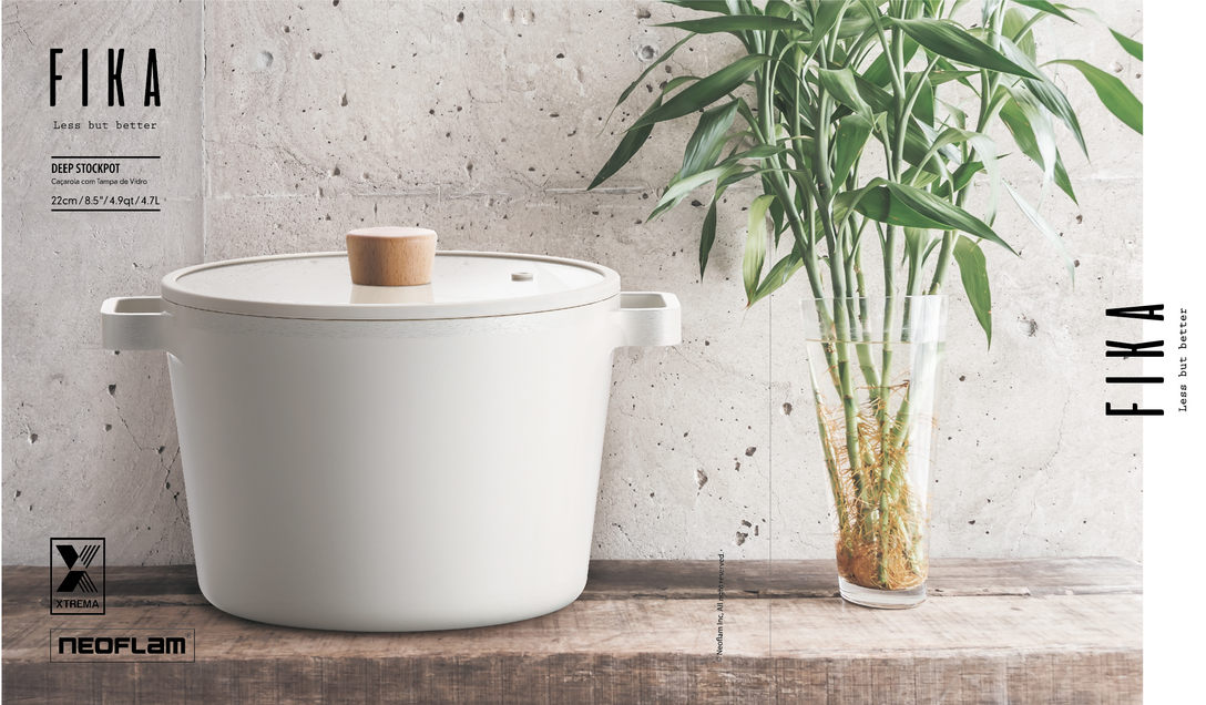 Set of 4 Pieces - Deep Pot22cm and Saucepan 18cm