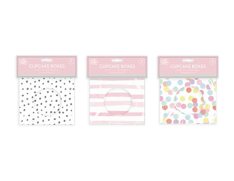 Cupcake Boxes - 6 Pack   (5056170306126)