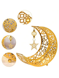1pc Elegant Moon & Star Shaped Dates Serving Tray   (Code:27)