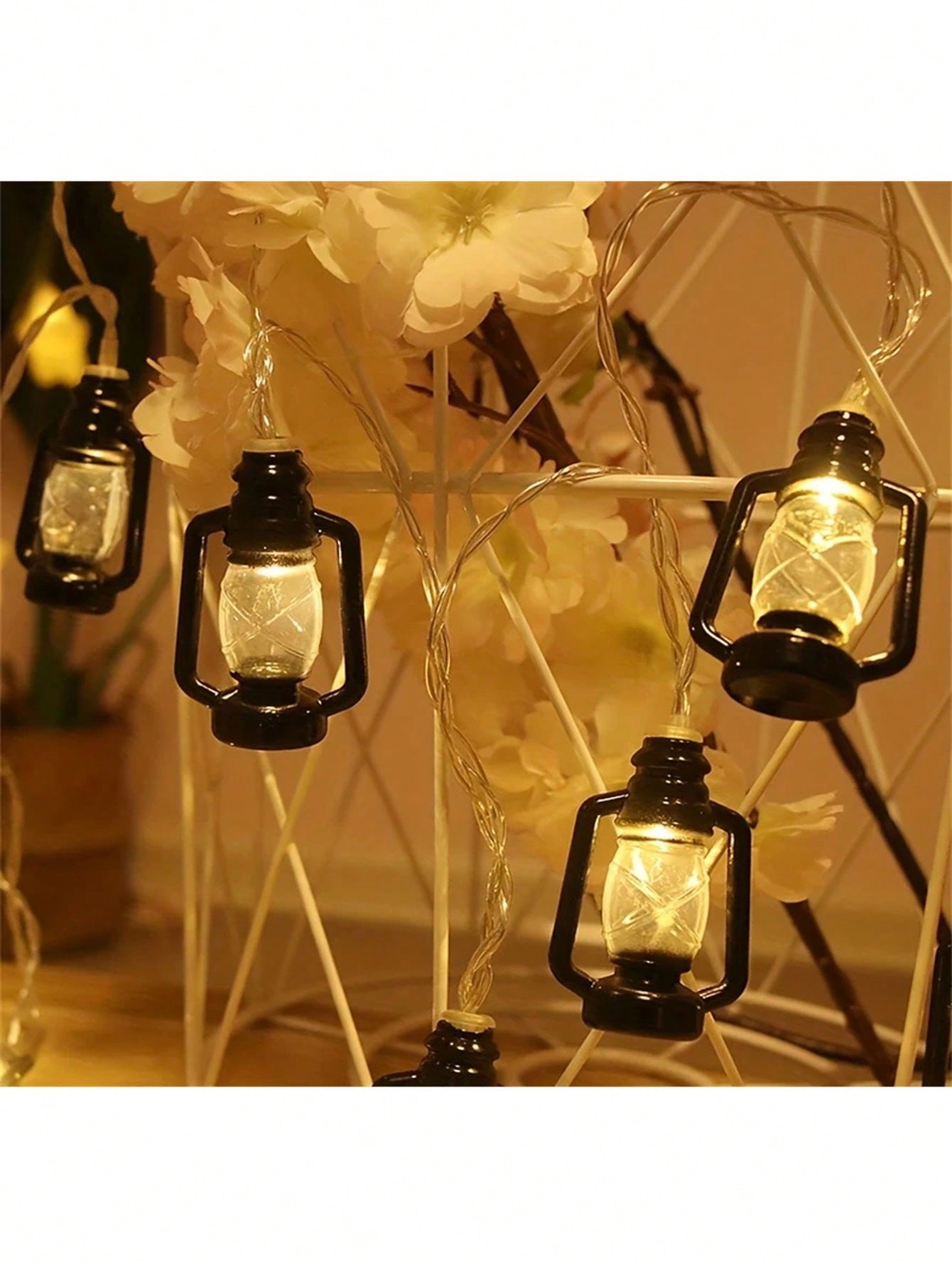 3m 20 LED Black Warm Light Mini Retro Kerosene (Code 6)