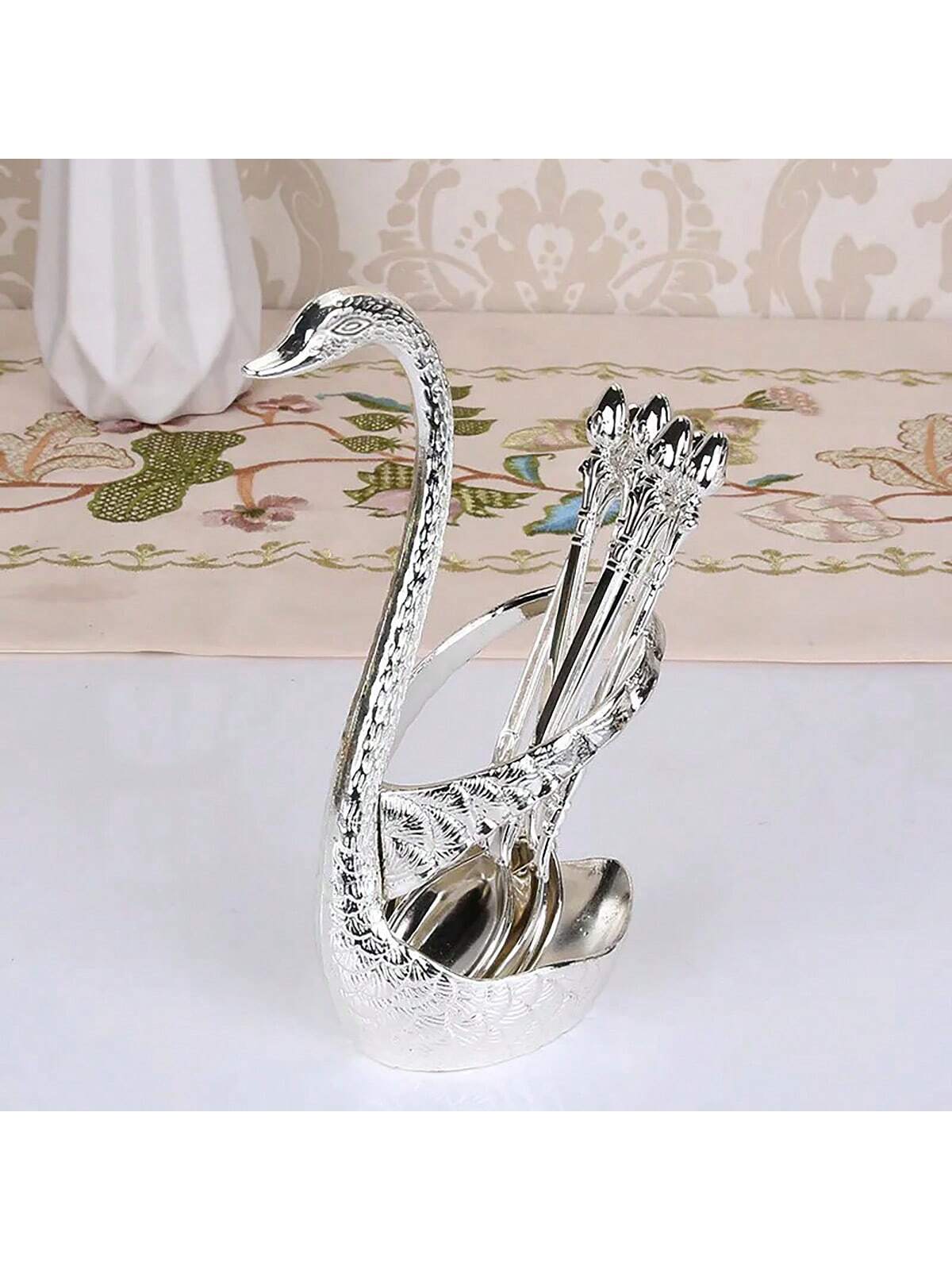 European Style Luxurious Swan-Shaped Spoon Holder (Gold Colour) (Code 7)