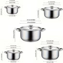 8pcs Colorful Stainless Steel Cookware Set Non Stick