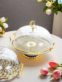 1PC Elegant 11.6 "Cake Stand With Transparent Dome''  (Code:35)
