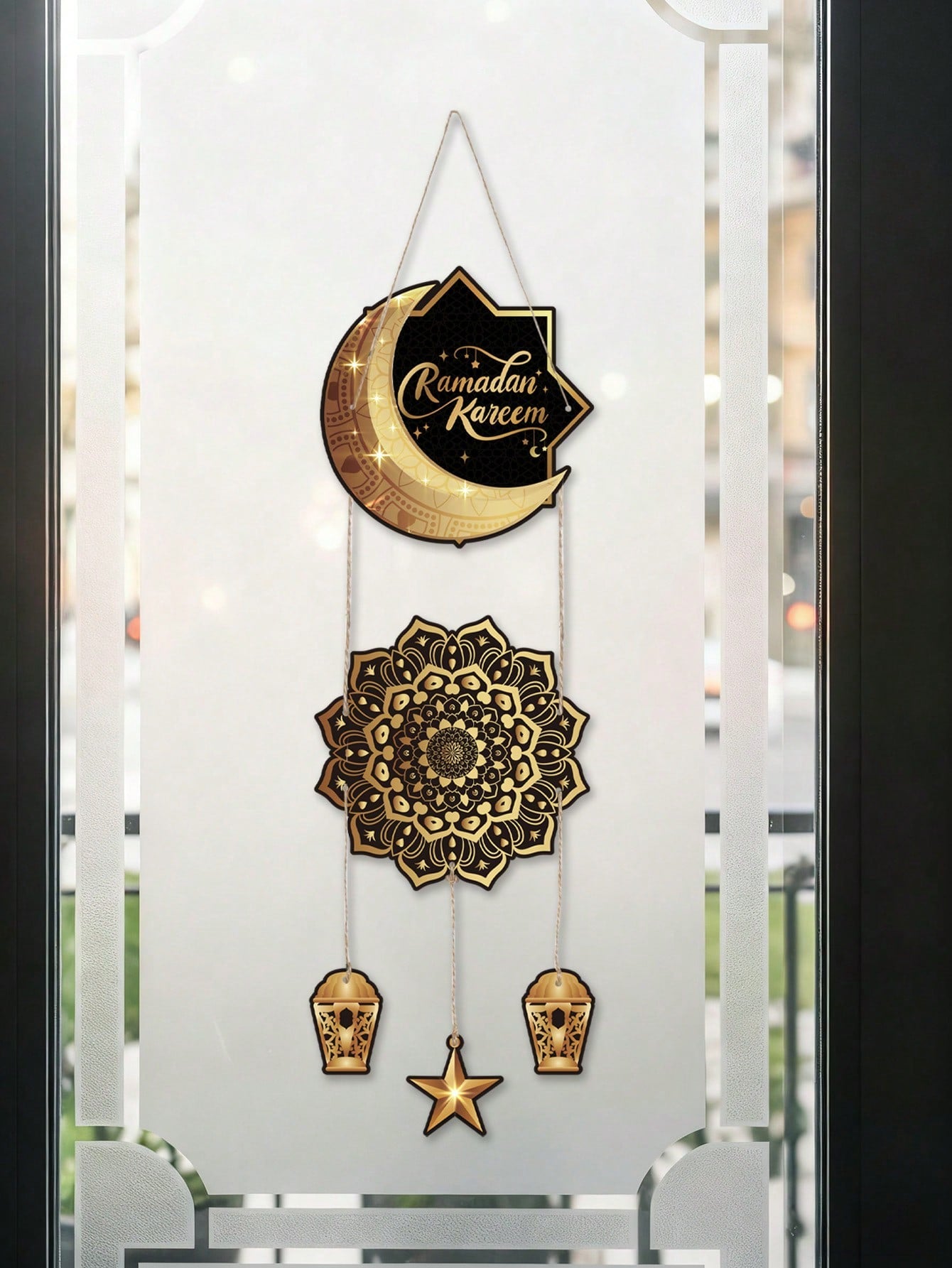 1pc Black & Gold Ramadan Kareem Hanging Décor (Code:21)