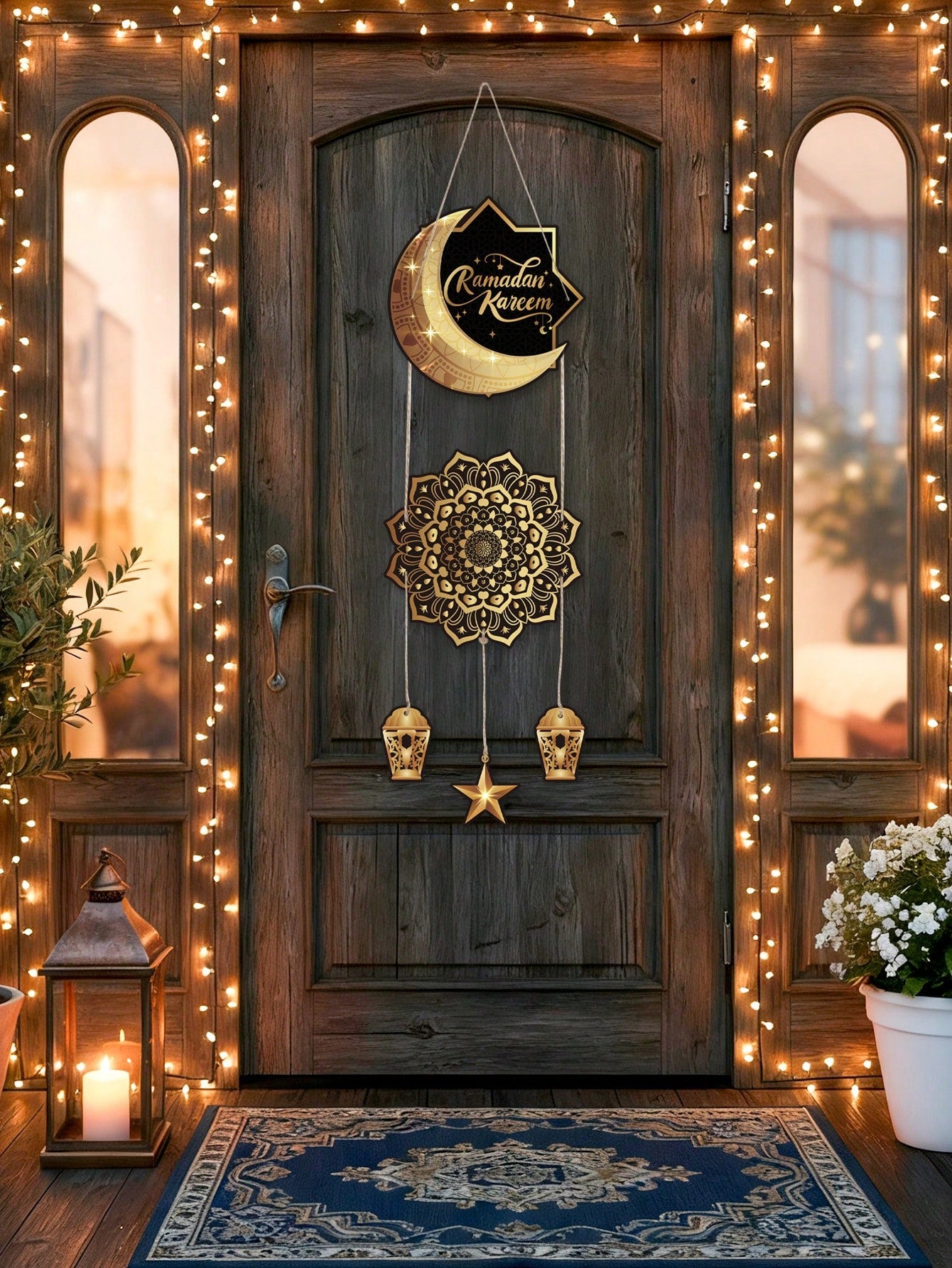 1pc Black & Gold Ramadan Kareem Hanging Décor (Code:21)