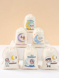 6pcs Ramadan Mubarak Gifts Bags (Code 12)