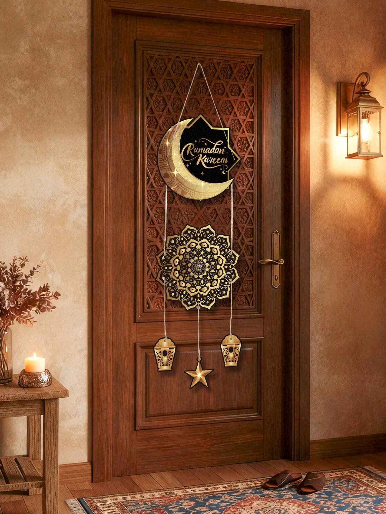 1pc Black & Gold Ramadan Kareem Hanging Décor (Code:21)