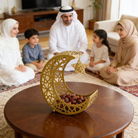 1pc Ramadan Crescent Moon & Star Shaped Dates Tray   (Code:28)