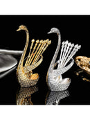European Style Luxurious Swan-Shaped Spoon Holder (Gold Colour) (Code 7)