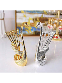 European Style Luxurious Swan-Shaped Spoon Holder (Gold Colour) (Code 7)
