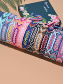 12pcs set Bohemian Braided Detail Geometric Pattern String Bracelet (Code:84)