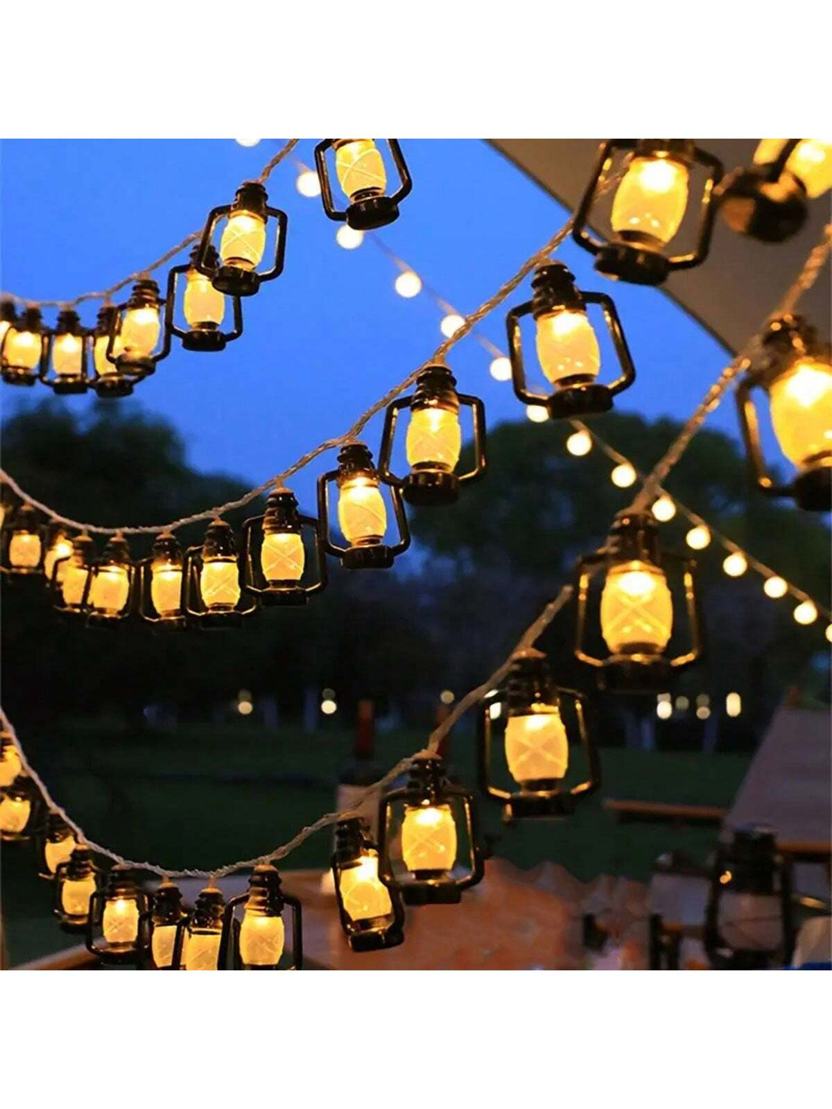 1.5m 10 LED Lights Battery Powered Lantern String Lights (Code:22 ...