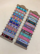 12pcs Set Fashionable Bohemian Charm Braided Tassel Bracelet (Code:85)