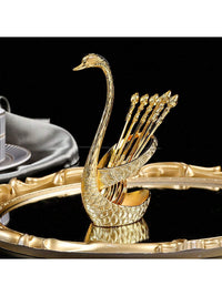 European Style Luxurious Swan-Shaped Spoon Holder (Gold Colour) (Code 7)