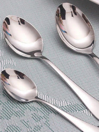 3PCS  Heavy Duty Stainless Steel Main Course Soup Spoons (Code 5)