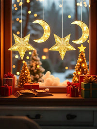 2PCs Moon Suction Cup Lamp /  LED Moon & Star  (Code:33)