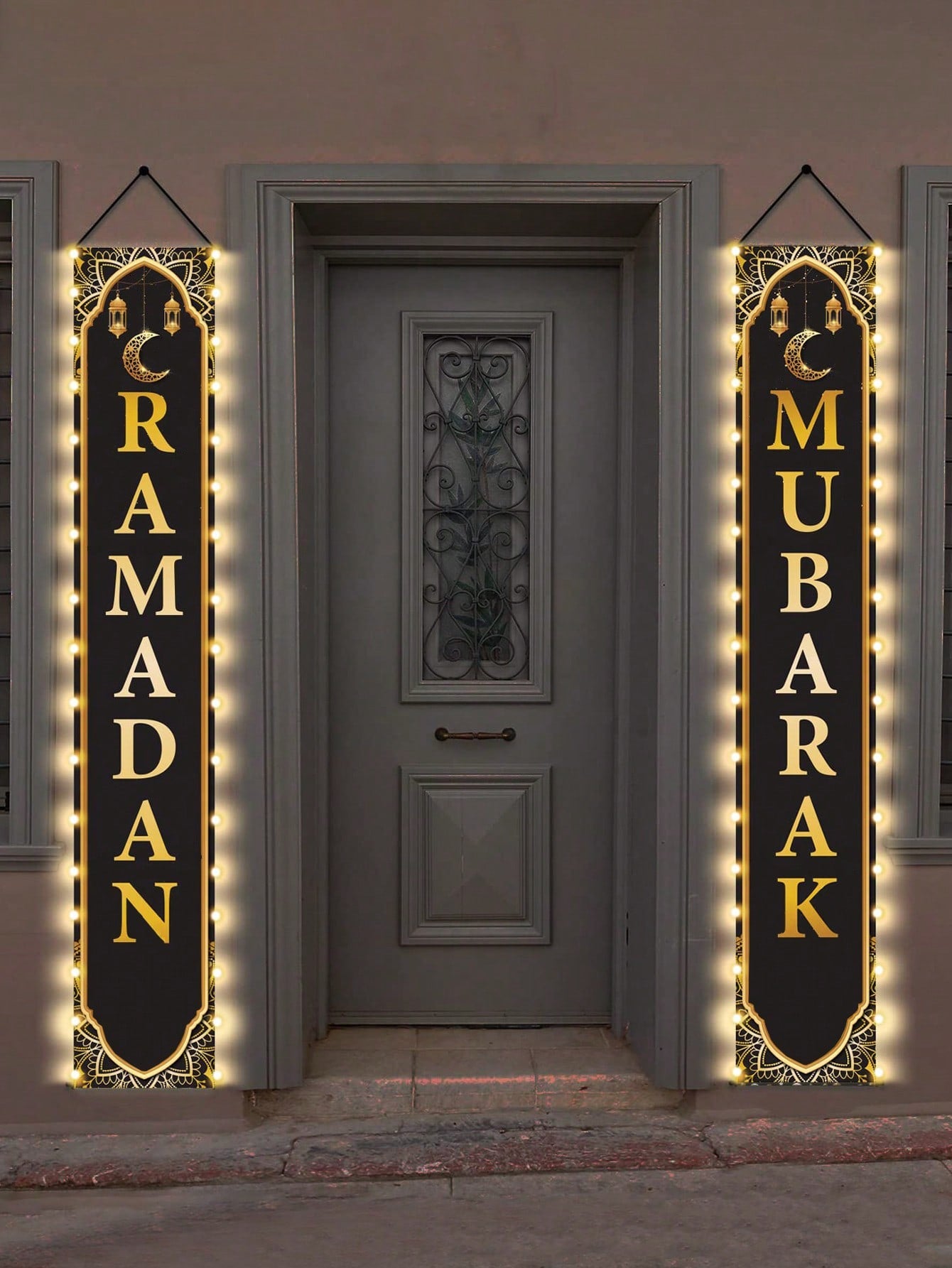 2pcs/5-meter String Lights/1set/Ramadan Mubarak Door Curtain Decorative LED Lights (Code:59)