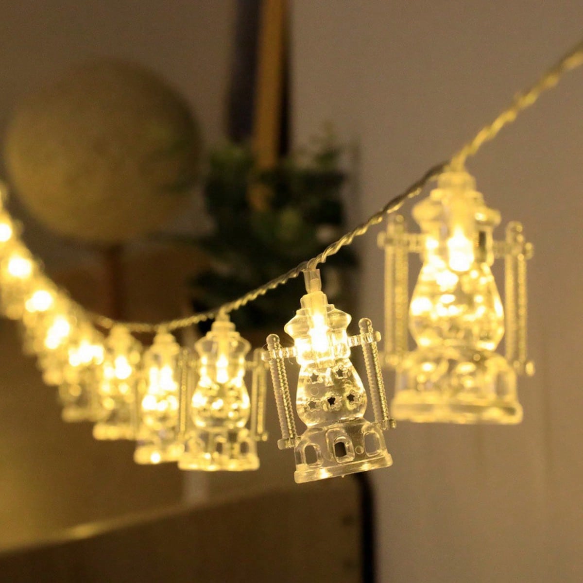 Warm White 1.5m 10 LED Lights Ramadan Lantern String Lights (Code:67)