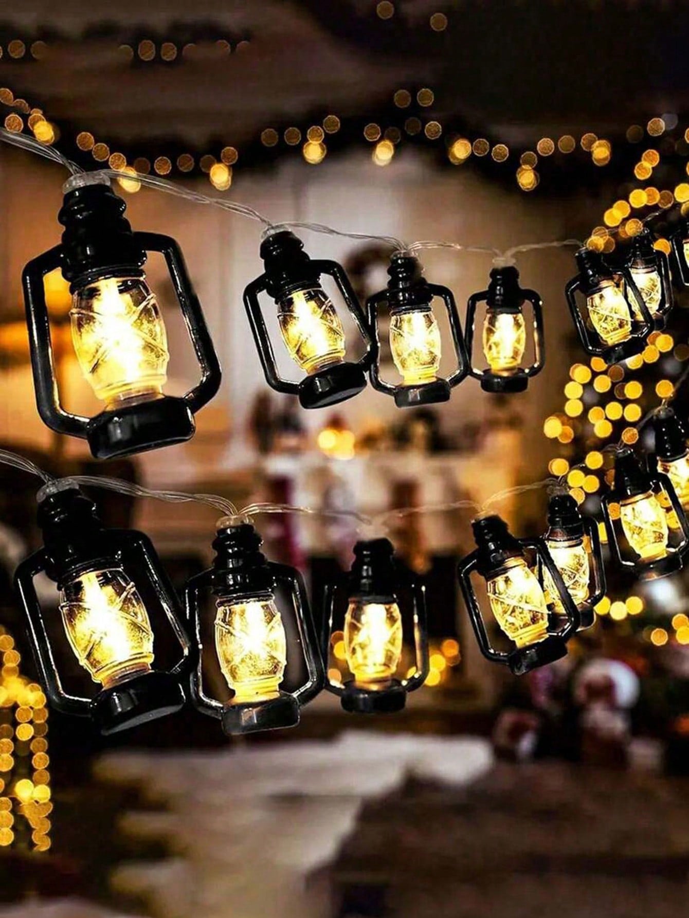 3m 20 LED Black Warm Light Mini Retro Kerosene (Code 6)